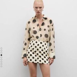 Mango Black and White Polka Dot Set